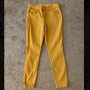 Gold skinny jeans